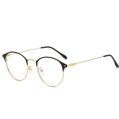 Fashion Metal Retro Plain Glasses