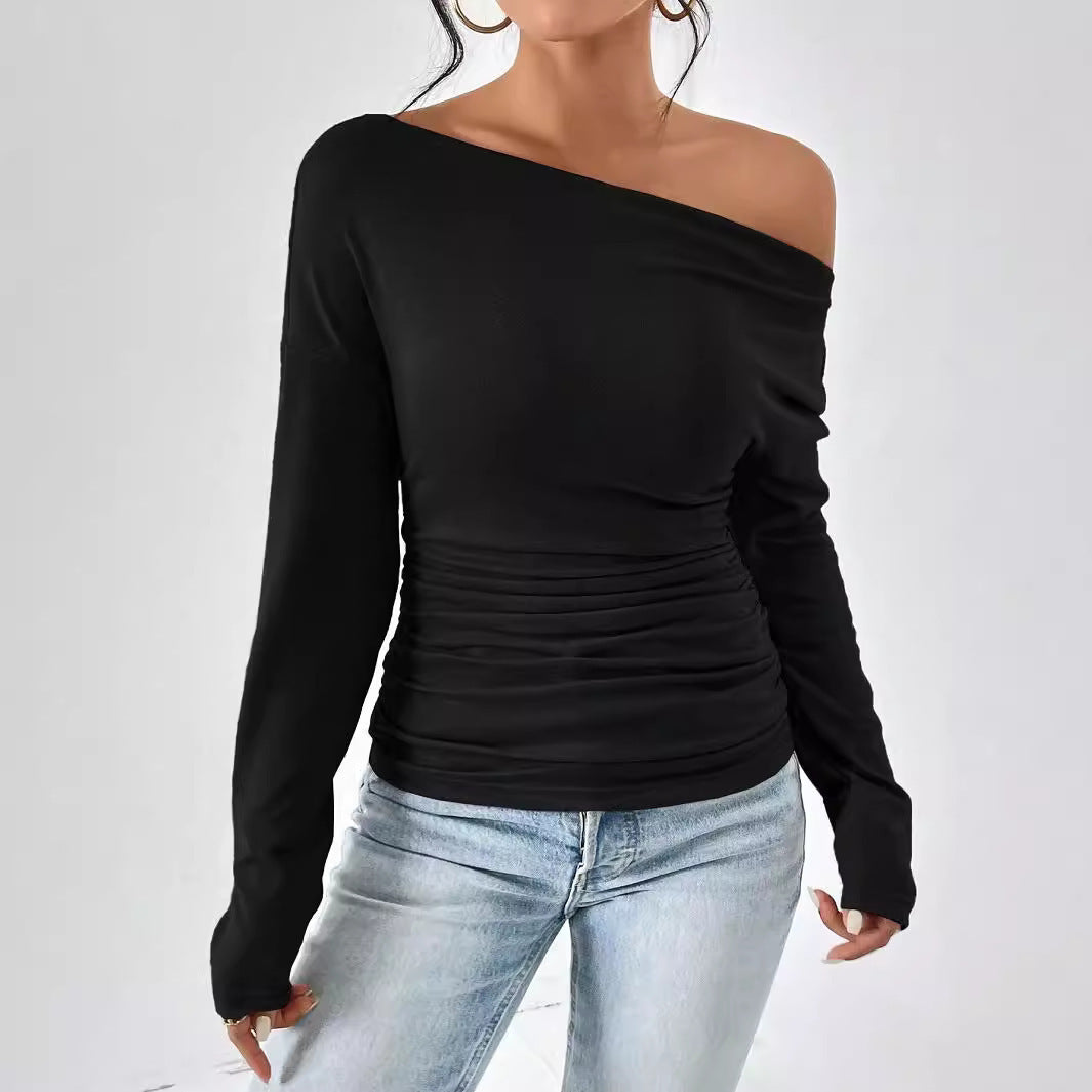 Off-the-shoulder Asymmetric Neckline Top