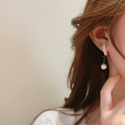 New Trendy High-end Earrings Retro Light Luxury Simple Earrings