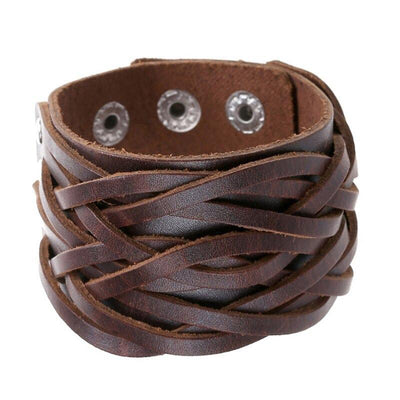 Punk Wide Leather Retro Cowhide Bracelet