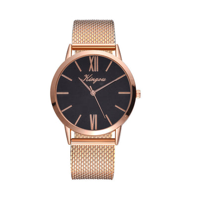 Fashion Simple Ladies Mesh Strap Quartz Watch