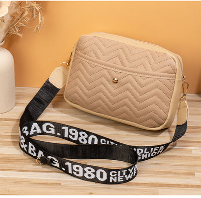 Wave Pattern Ribbon Cross Body Camera Bag