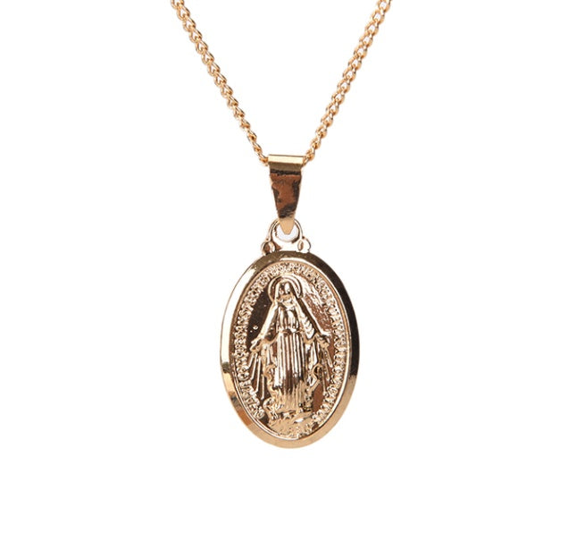 Virgin Mary Necklace Christmas Gifts Silve Gold