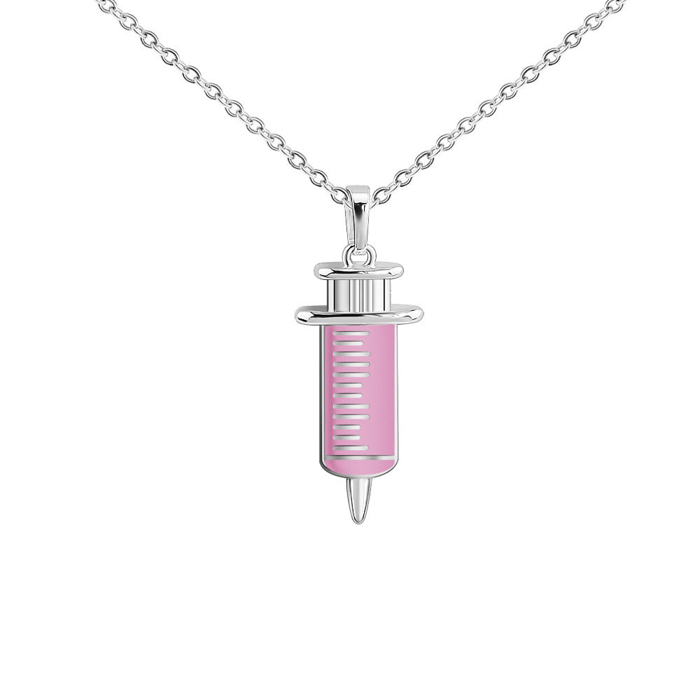 Men And Women Individual Fashion Gold Syringe Pendant