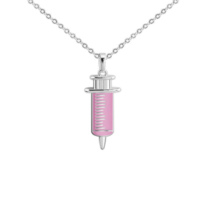 Men And Women Individual Fashion Gold Syringe Pendant