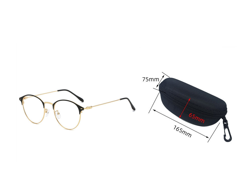 Fashion Metal Retro Plain Glasses